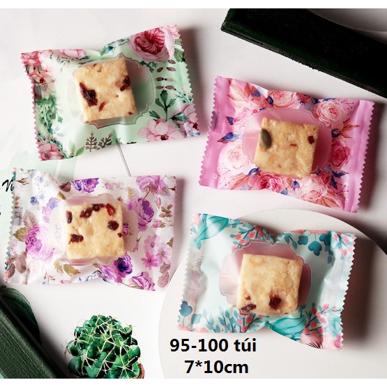 100 Túi bánh quy/bánh hành hoa trong giữa