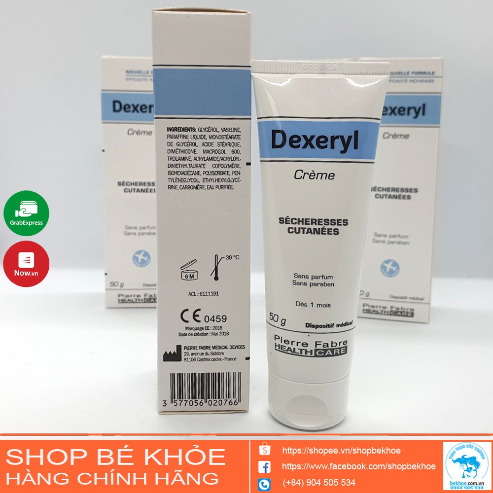 Kem Dexeryl - Dexeryl Glycerol Dưỡng khô, nẻ, chàm cơ địa, chàm sữa cho bé 50gr, 250gr