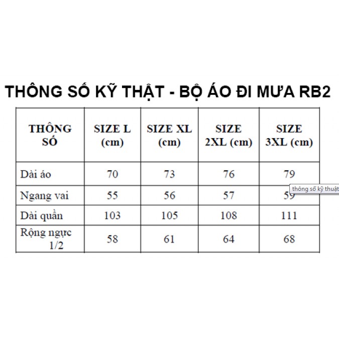 Bộ áo mưa 2 công dụng 2 lớp Rando RB2 - RANDO - ASNM-32 màu xanh