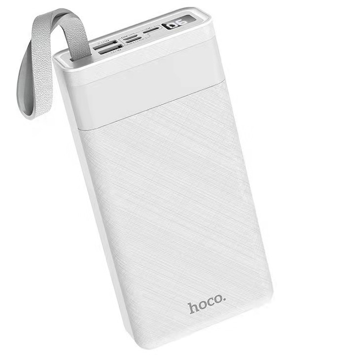 Pin sạc dự phòng Hoco J73 Powerful 30000mAh 2 cổng input, 3 cổng output, đèn pin siêu sáng - Hàng chính hãng