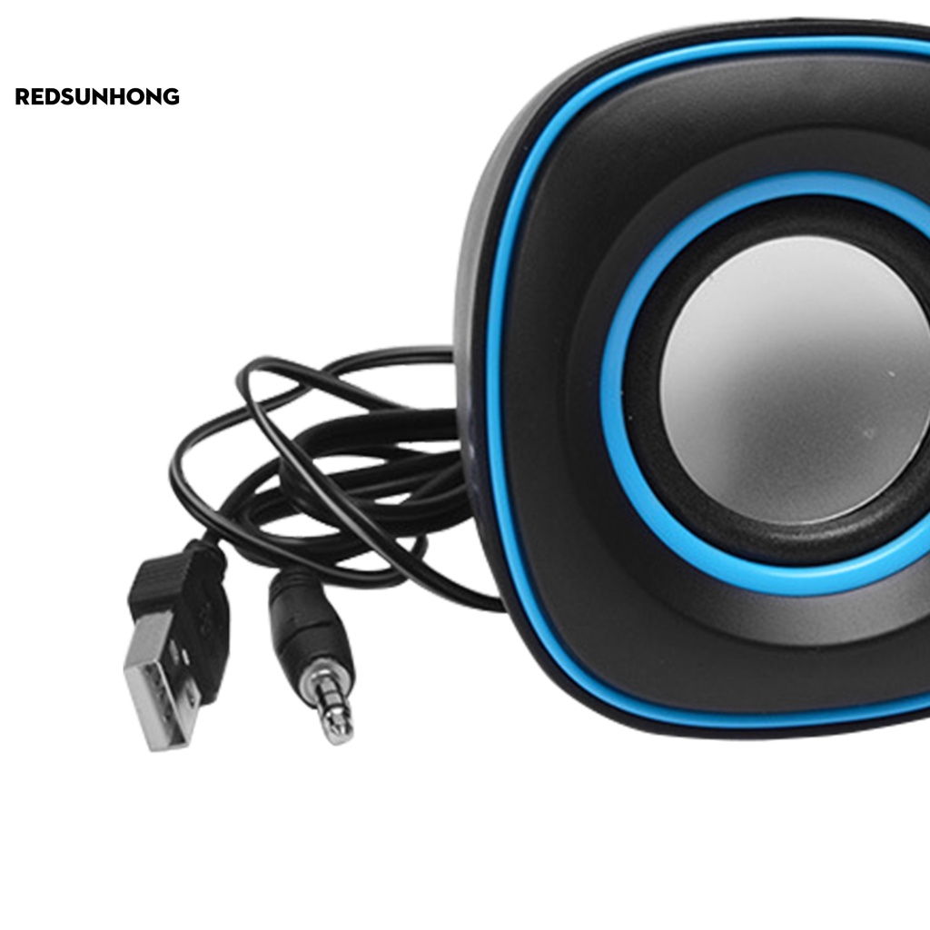 Loa Usb Mini Hai Màu Giắc Cắm 3.5mm Dành Cho Văn Phòng