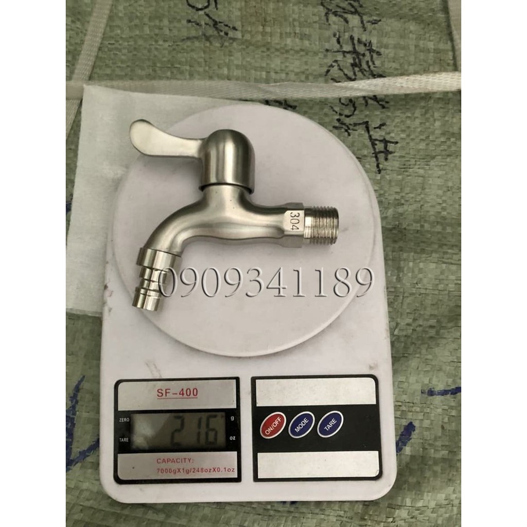 Vòi hồ inox 304, ren trong đúc