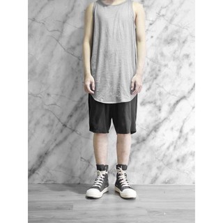 Áo Tanktop Layer - Áo Longtee cộc tay - Áo 3 lỗ tà dài - Longtee Tanktop trắng/đen