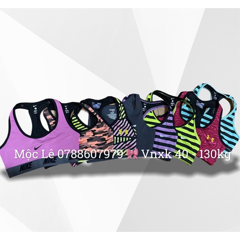 (40-50kg) Combo 3c Bra thể thao tập gym yoga aerobic vnxk sport bra