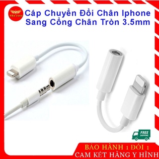 Jack chuyển đổi 1 cổng chuyển đổi chân sạc thành chân tai nghe 3.5mm lightning sang 3.5mm cho iphone có mic