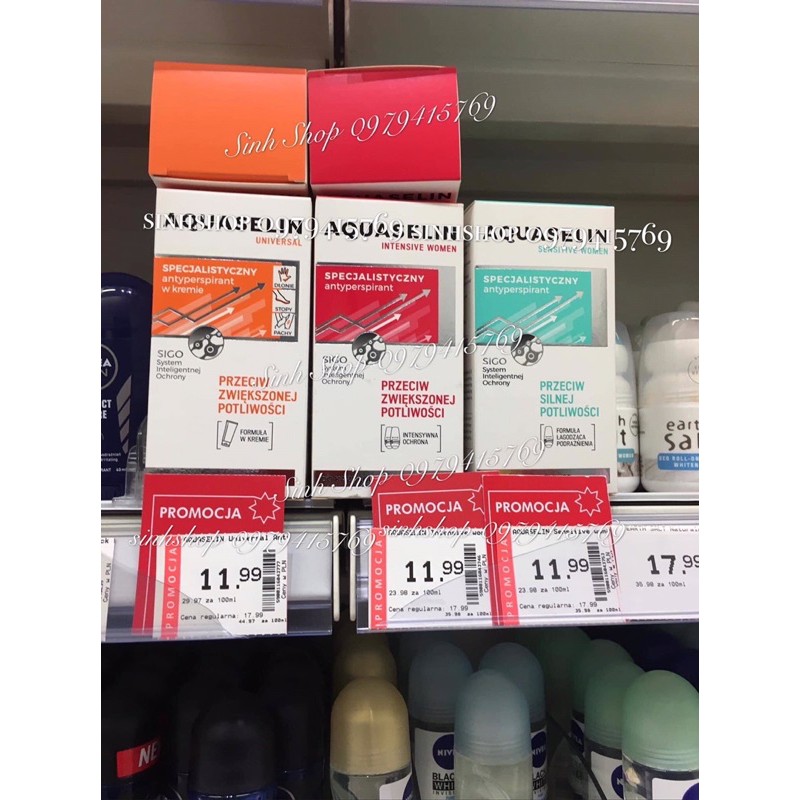 Lăn khử mùi nam nữ giảm mồ hôi và mùi nội địa balan 50ml