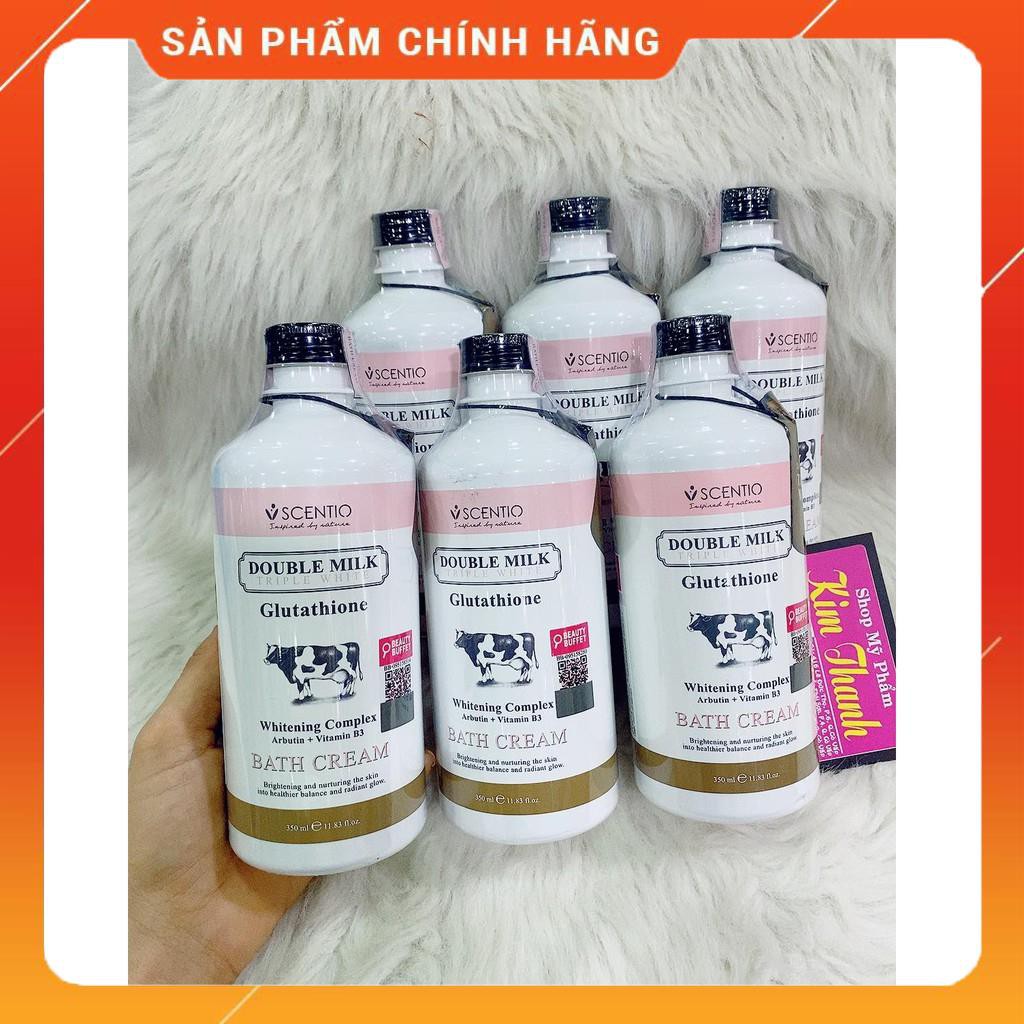 Kem tắm trắng da Scentio Double Milk 350ml Thái Lan