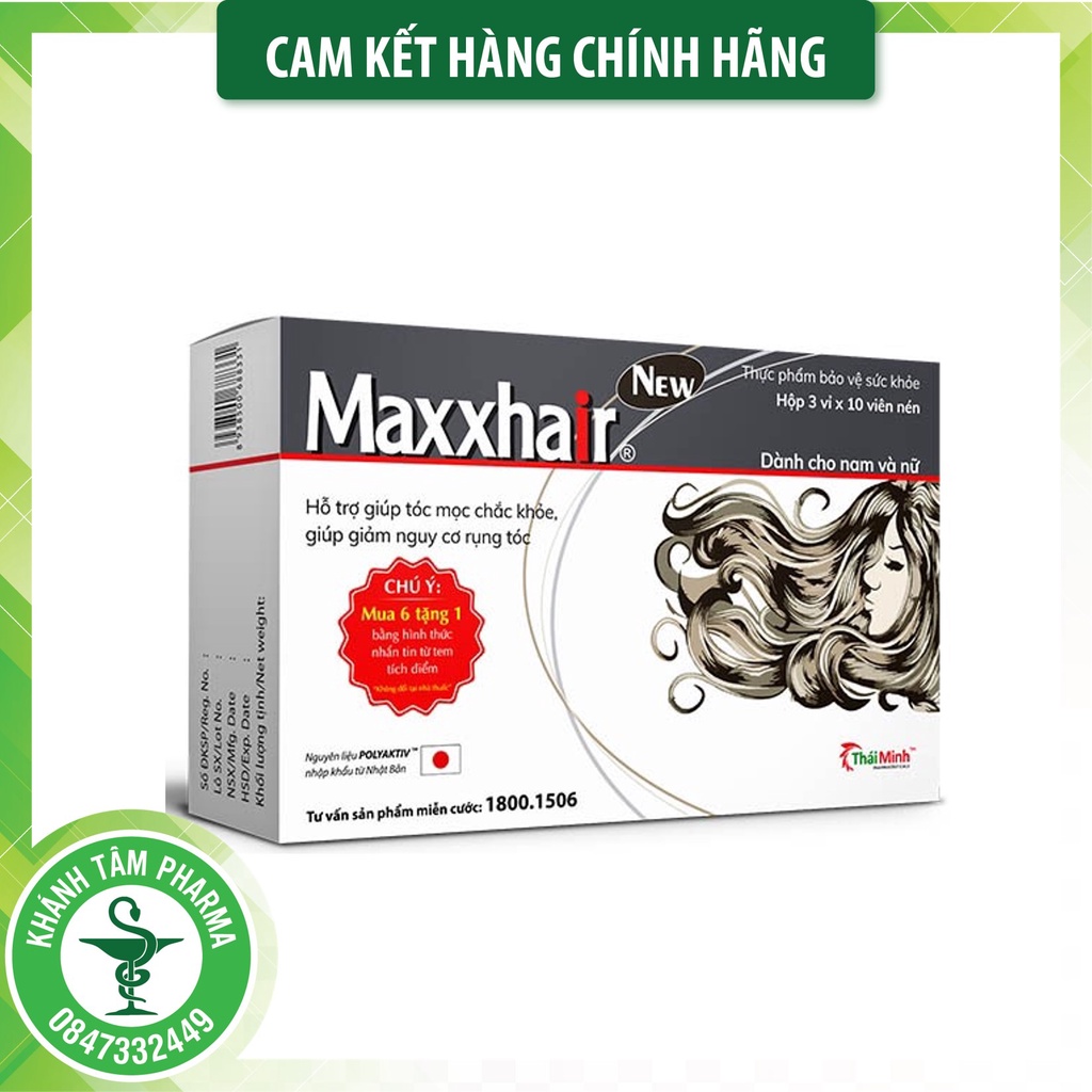 Viên uống MAXXHAIR - Giúp tóc khỏe, mọc tóc nhanh