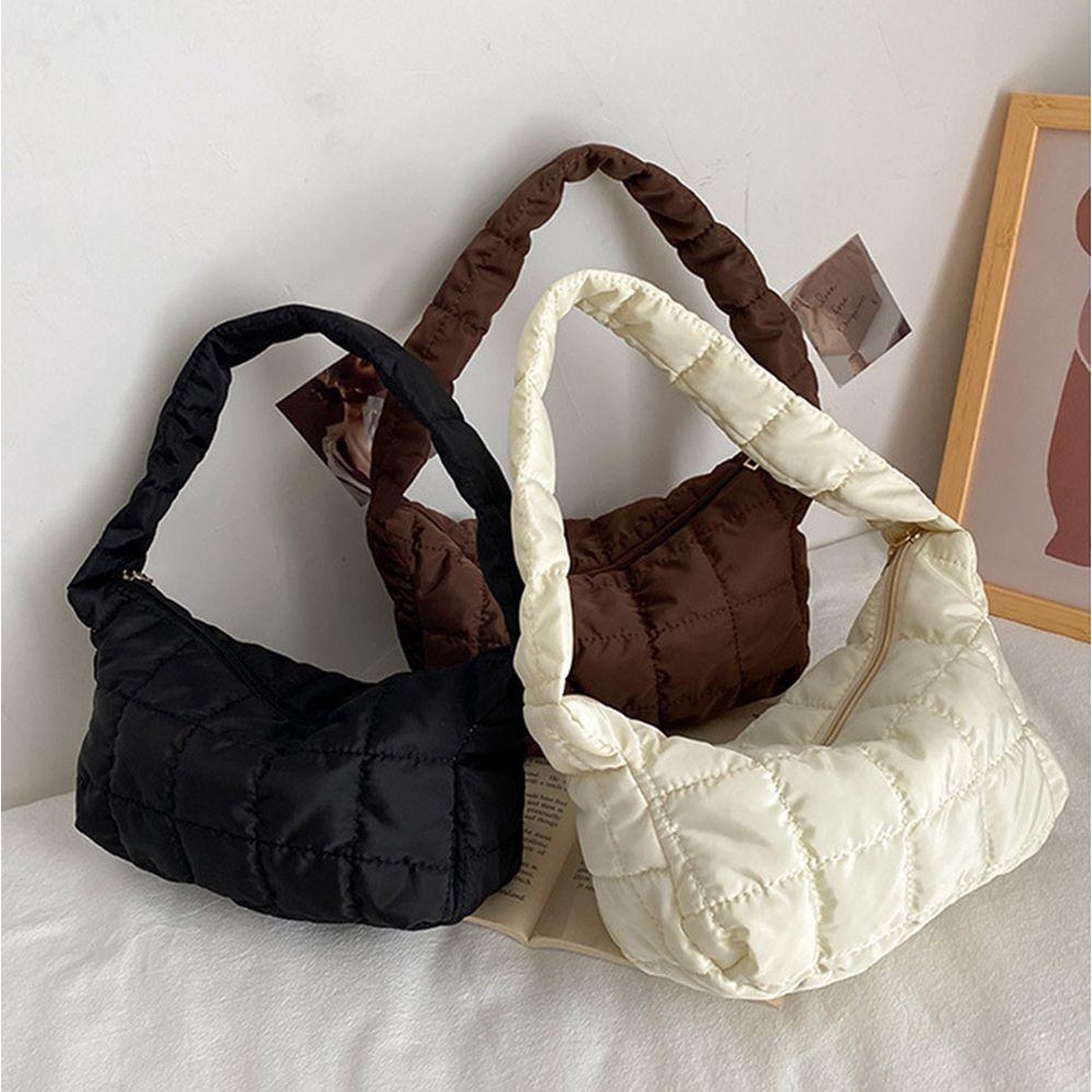 Túi Kẹp Nách Vải Cotton Cỡ Lớn Họa Tiết Sọc Caro Thời Trang Cho Nữ
