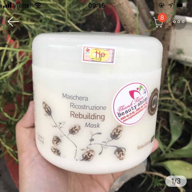 Hấp dầu phục hồi tóc hư tổn REBUILDING MASK TEOTEMA 500ml