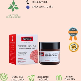 Mặt nạ đất sét cam đỏ làm sáng da swisse blood orange brightening clay mask úc 70g