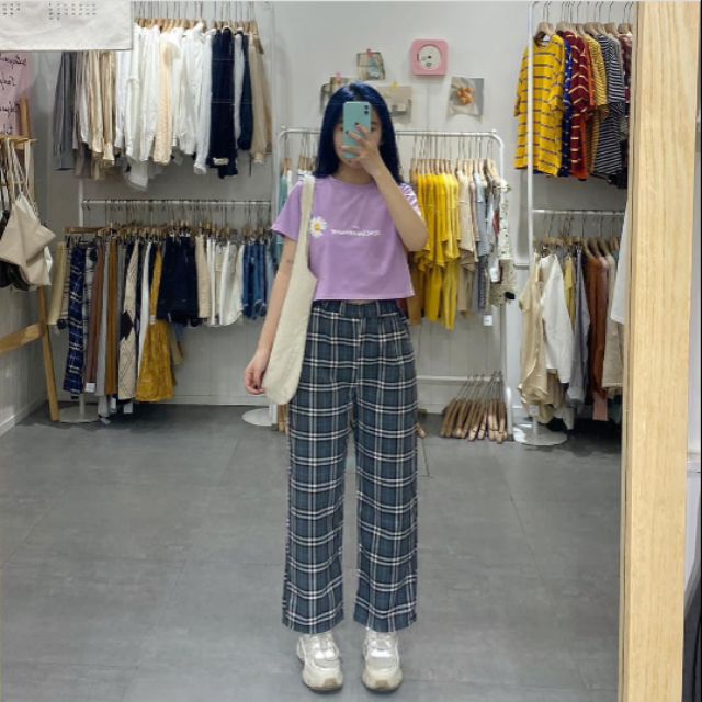 Áo croptop hoa cúc