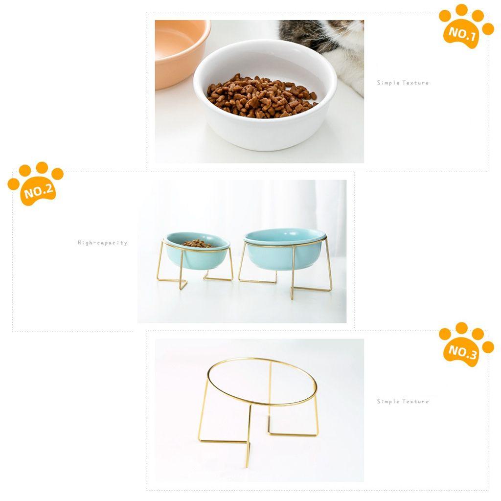 1 Tô Đựng Thức Ăn Có Giá Đỡ Đứng Bảo Vệ Cổ Phong Cách Bắc Âu Cho Thú Cưng