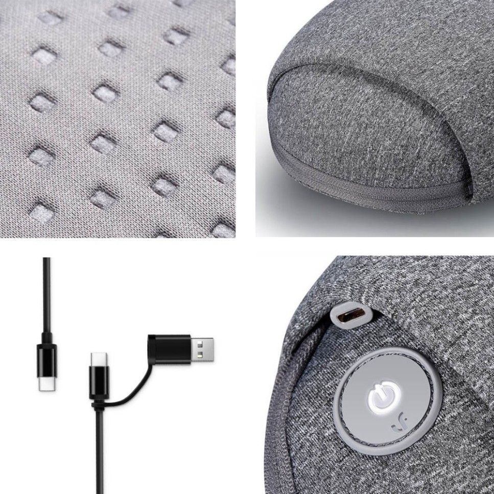 Gối massage XIAOMI LeFan kneading massage pillow cho cổ vai gáy lưng nhiệt vật lý trị liệu tiện lợi toàn thân giảm đau