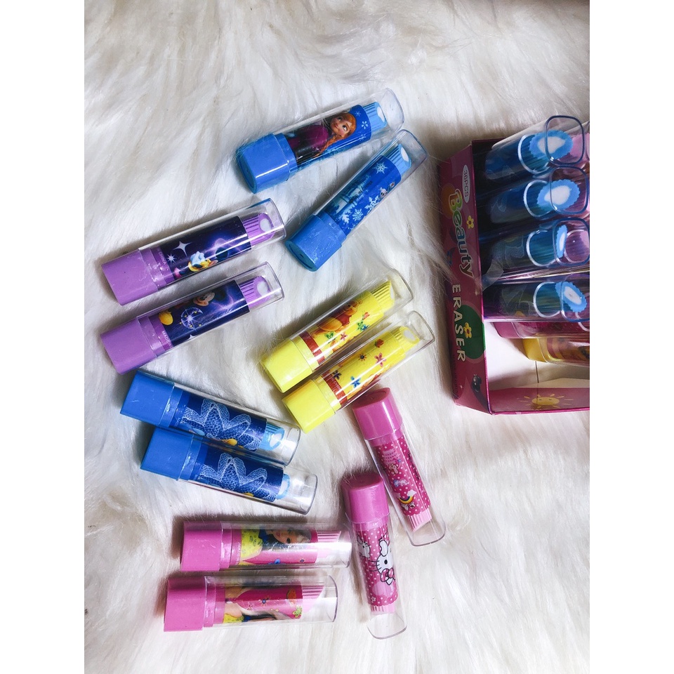 Gôm Tẩy Hình Son Môi NHIỀU Màu Sắc Tiện Dụng Cho Học Sinh