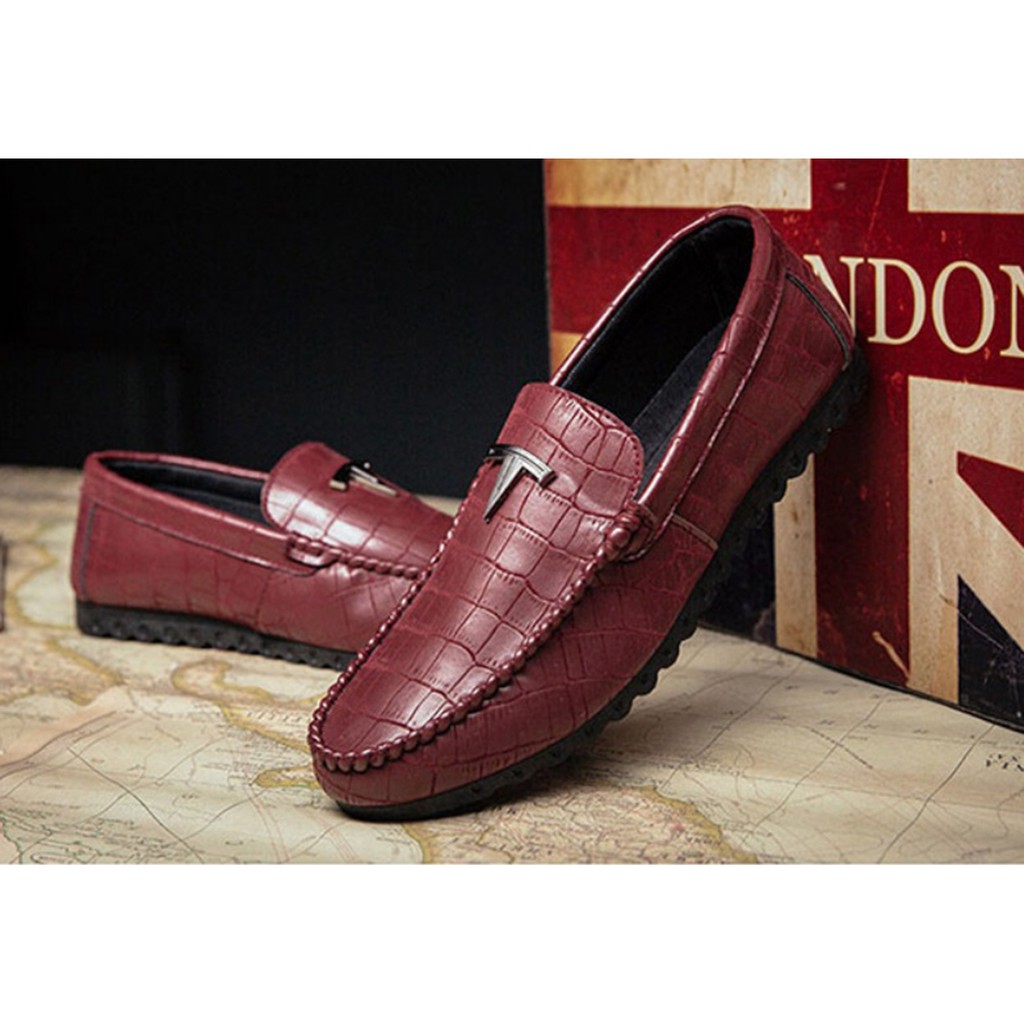 [NHẸ MỀM ÊM_TRỢ SHIP] Giày mọi nam vân da cá sấu SM067, giày lười nam êm chân, chống trượt, đàn hồi tốt | BigBuy360 - bigbuy360.vn