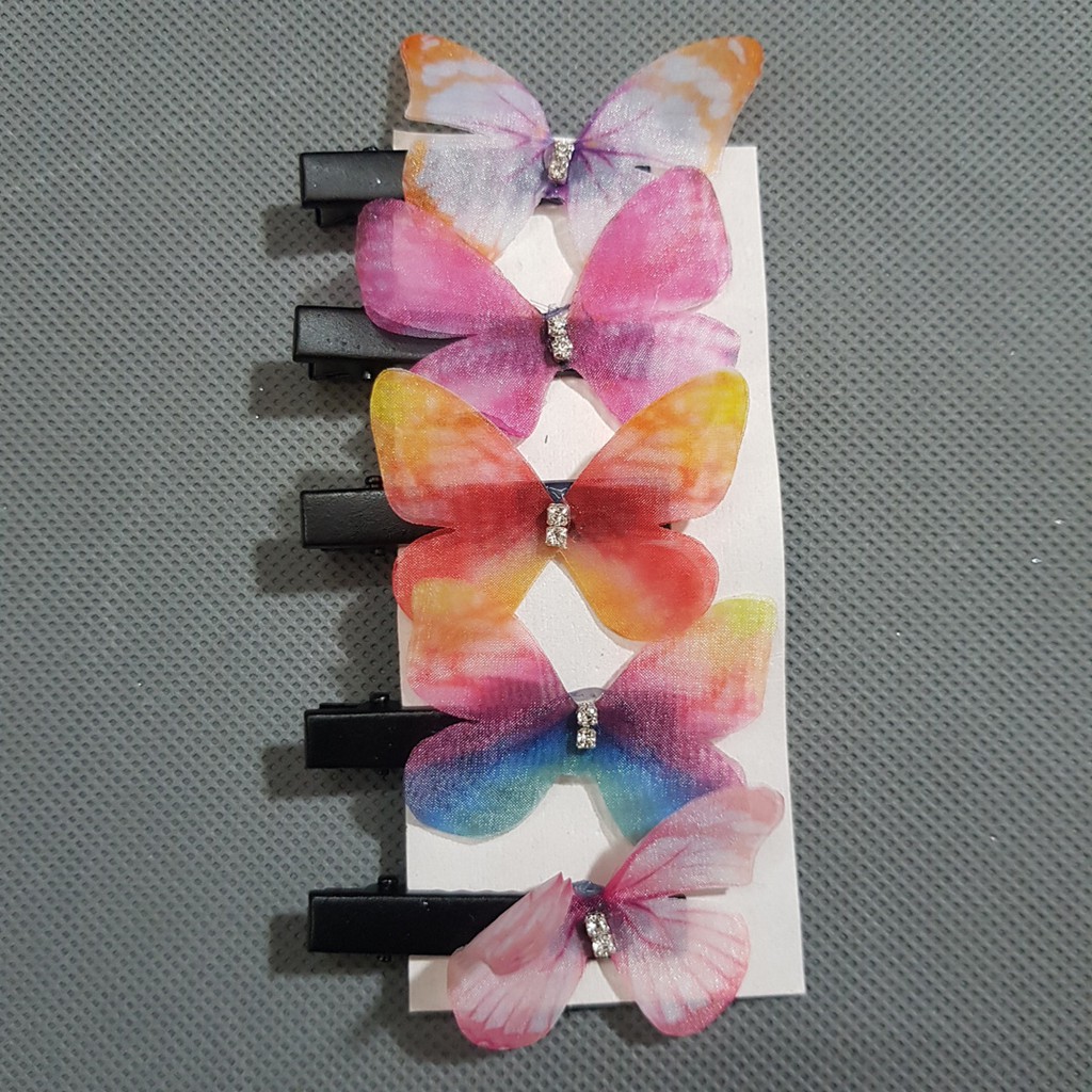 Combo 5 kẹp tóc hình chú bướm xinh xắn cho bé gái