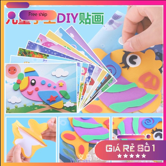 Bộ miếng dán EVA 3D dành cho trẻ nhỏ , giúp bé phát triển thông minh hơn (đồ chơi giáo dục giúp trẻ phát triển trí não