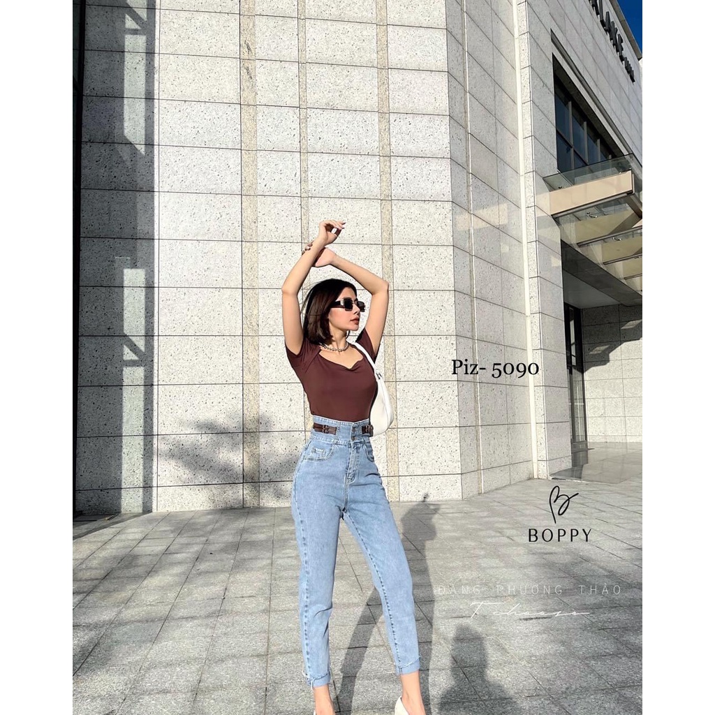 Quần Baggy Jeans cạp siêu cao/ Hàng cao cấp M5090