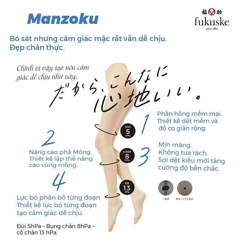 Quần tất nữ Nhật Bản Fukuske Bó form tôn dáng thon chân - Che khuyết điểm - Bản 2021 - BAHACHIHA