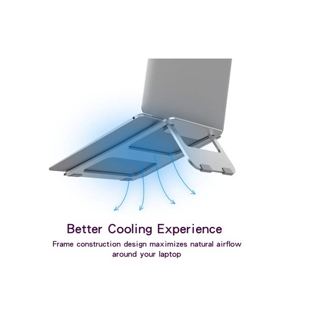 Giá Đỡ Dành Cho Laptop Macbook Để Bàn Chất Liệu Hợp Kim Nhôm Cao Cấp Hàng Nhập Khẩu Helios