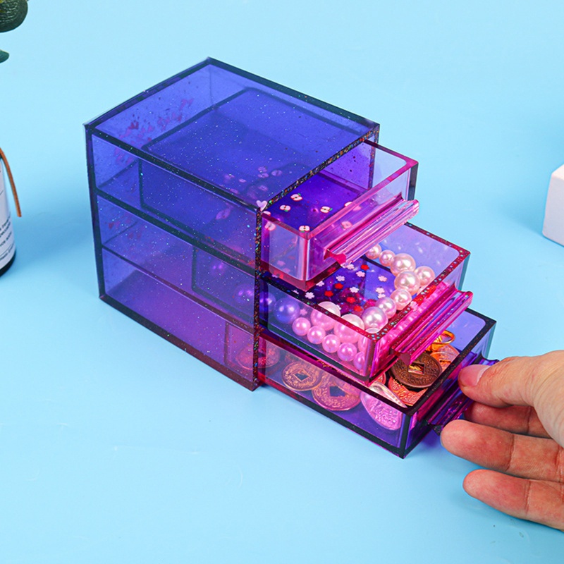 Hộp Đựng Trang Sức Nhiều Ngăn Kéo Bằng Nhựa Resin Bền