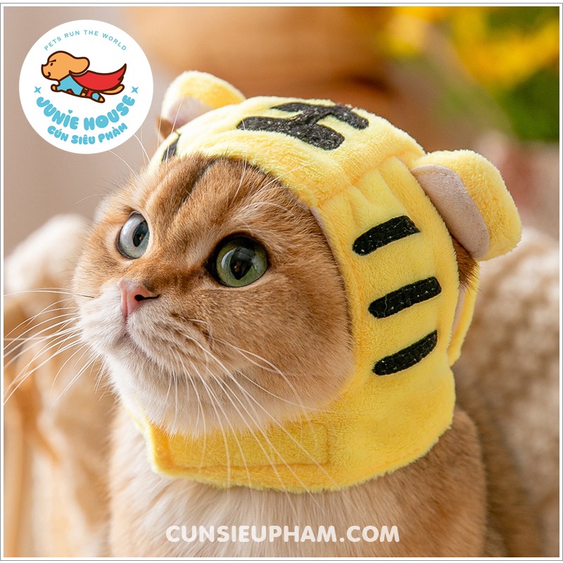 Nón con hổ cosplay nón cho chó mèo