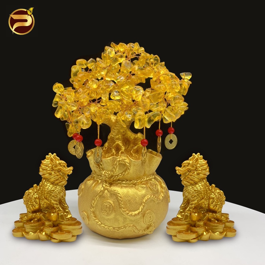 COMBO CÂY CHIÊU TÀI, CÓC, KỲ LÂN ĐỒ TRANG TRÍ, QUÀ TẶNG, TÂN GIA