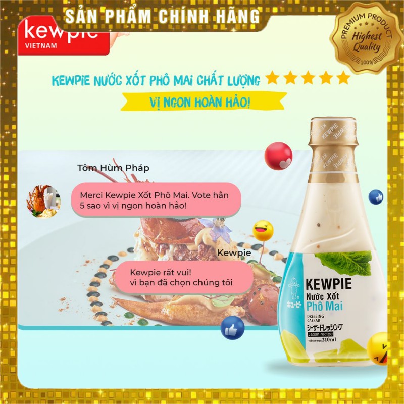 Xốt Salad Phô Mai Caesar Kewpie 210ml - Kewpie Dressing Caesar