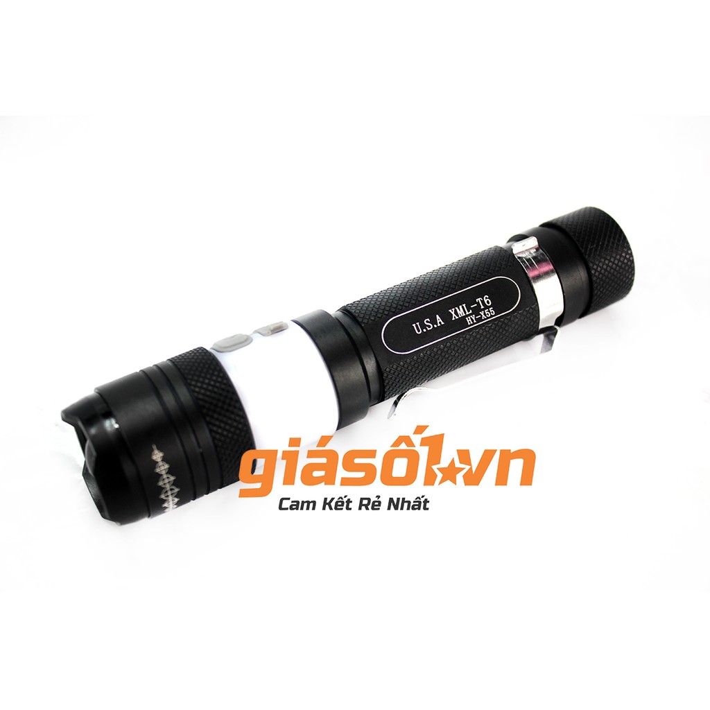 Đèn pin siêu sáng USA HUOYI HY-X55 chống nước1 pin sạc+1 cáp sạc