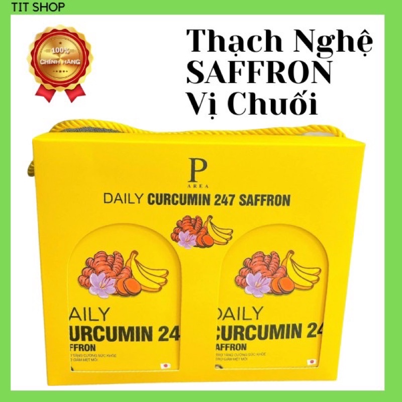Thạch Nghệ saffaron vị chuối 247 đẹp da đẹp dáng ngủ ngon chính hãng