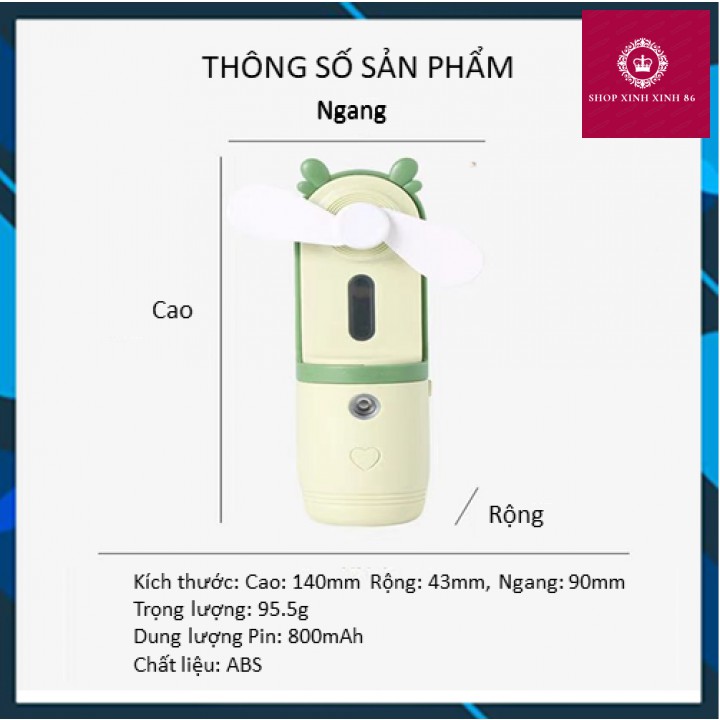 HOT!!! QUẠT PHUN SƯƠNG MINI [FREESHIP-HOÀN XU] Tích Điện Cầm Tay Gấp Gọn Chính Hãng Cao Cấp | BigBuy360 - bigbuy360.vn
