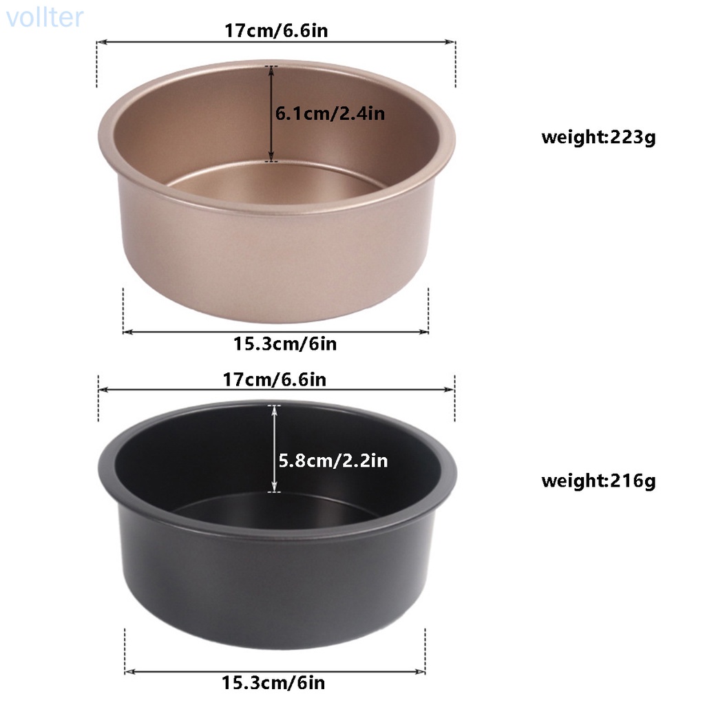 Khuôn làm bánh hình tròn bằng thép Carbon không dính màu vàng có thể tháo rời