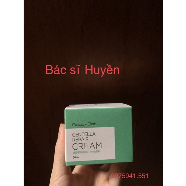 Kem Rau Má Dưỡng Ẩm Phục Hồi Giảm Thâm Nám Trắng Sáng Da Chống Lão Hóa GoodnDoc Centella Repair