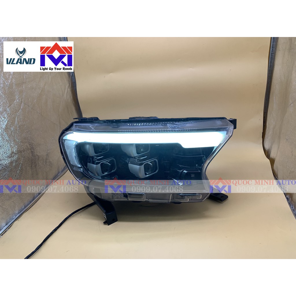 Đèn pha cho Ford Ranger/Everest 2015-2019 mẫu 4 gương cầu