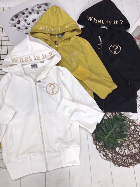 Áo khoác nữ da cá chống nắng form dài thêu chữ What? | BigBuy360 - bigbuy360.vn