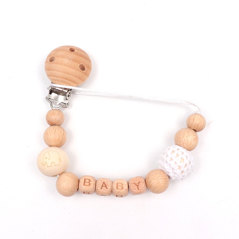 Set 3 Vòng Đeo Tay / Núm Vú Giả / Kẹp Lục Lạc Hình Chú Voi Cho Bé Sơ Sinh Mọc Răng