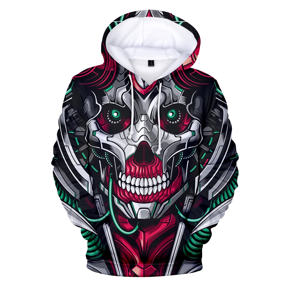 2022 Áo Hoodie Nam Hoody Ms. Áo Hoodie In Hình Ngọn Lửa Và Đầu Lâu 3D Phong Cách Hip Hop Đường Phố Cho Nữ
