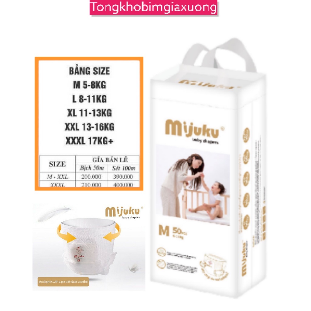 Tã Bỉm Quần Mijuku M100