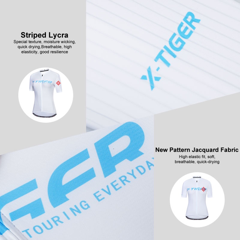 Áo thun X-TIGER tay ngắn thoáng khí thời trang đi xe đạp leo núi cho nữ