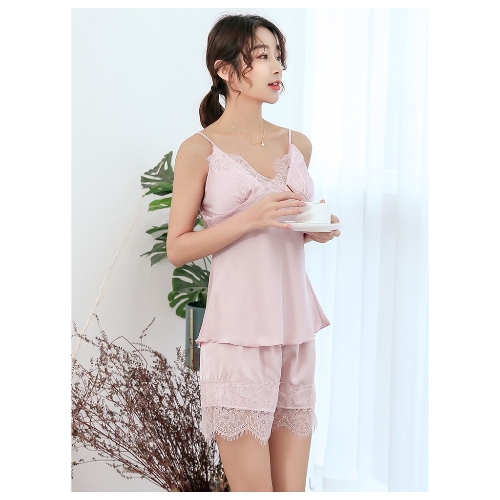 [Xả Kho 3 Ngày] Bộ Ngủ Lụa 2 Dây Đồ ngủ Đầm Ngủ Tặng Lót Ngực Rời Siêu Mềm - Silk | BigBuy360 - bigbuy360.vn