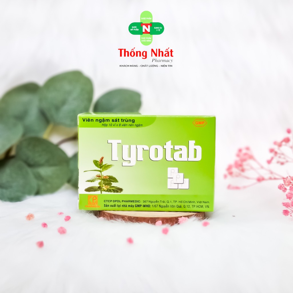 [CHÍNH HÃNG] - VIÊN NGẬM SÁT TRÙNG TYROTAB HỘP 10 VỈ (80 VIÊN)