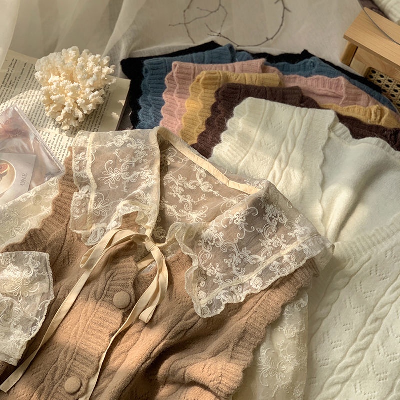 Áo Khoác cardigan Dệt Kim Không Tay Dáng Rộng Cổ Chữ V Phong Cách retro Hàn Quốc