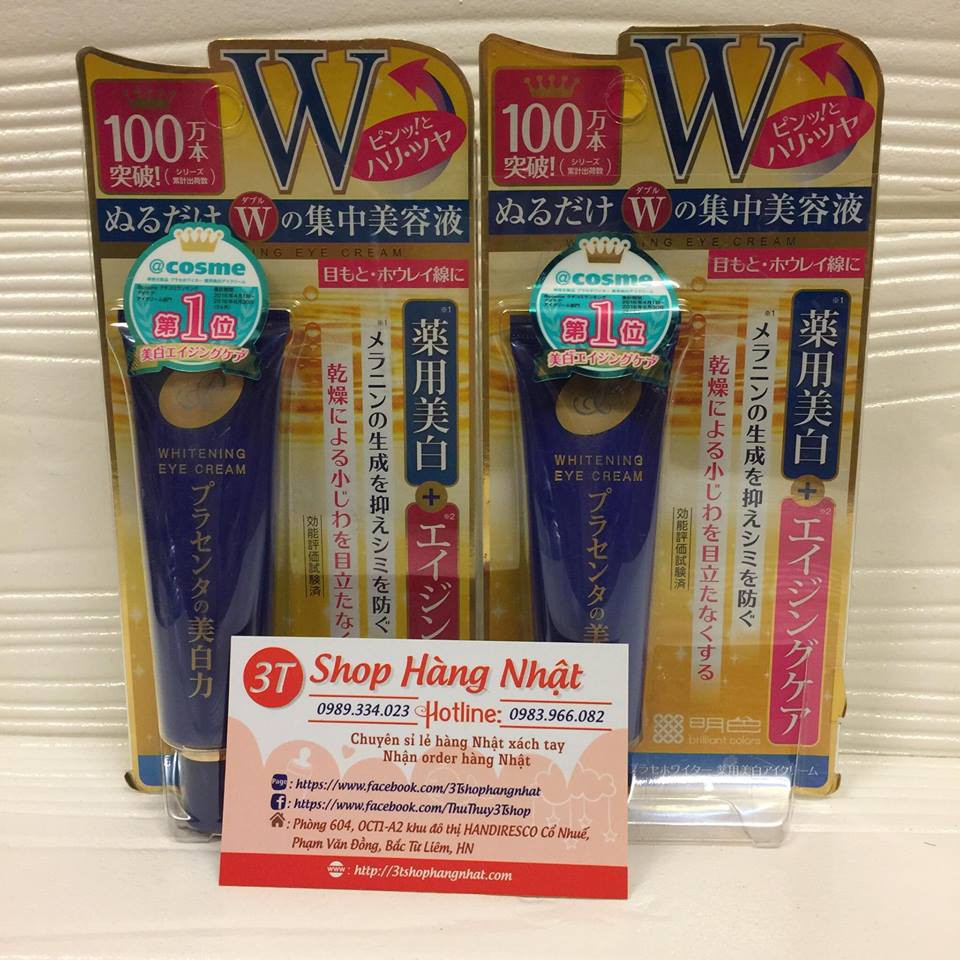 Kem  chống thâm nhăn mắt Nhật Bản Meishoku Whitening Eye Cream