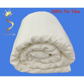 Chăn tơ tằm từ kén tằm tự nhiên viet queen silk nguyên chiếc size 1.6m*1.8m, 100% tơ tằm cao cấp