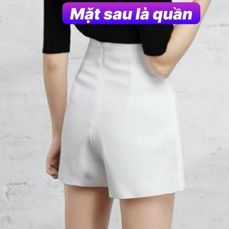 Quần váy phối khóa cá tính - Mã 222
