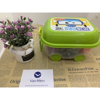 Đất nặn xô to hình vali Grasp 24 màu tặng kèm 11 khuôn và bộ dụng cụ tiện lợi