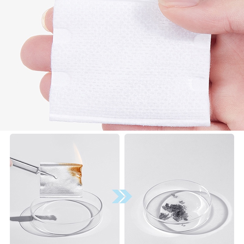 Hộp 150 bông tẩy trang MAYCREATE 3 lớp 2 mặt 100% cotton không xơ vải dễ hấp thụ chất lượng cao