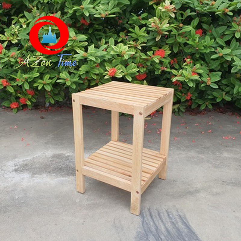 [GỖ TỰ NHIÊN] Kệ Gỗ Vuông Có Nan, Loại 2 Tầng, Loại 3 Tầng, Loại 4 Tầng, Loại 5 Tầng, Kệ Đầu Giường