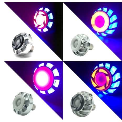1 Đèn LED Phanh Đuôi Xe Hơi RGB Hình Đôi Mắt strobe 1157